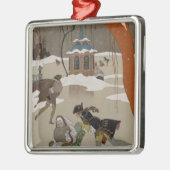 ijsschaatsen op het meer van de diepvries metalen ornament (Links)