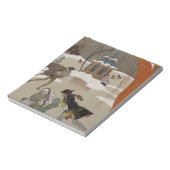 ijsschaatsen op het meer van de diepvries notitieblok (Linkerzijde)