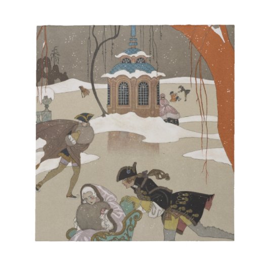 ijsschaatsen op het meer van de diepvries notitieblok (Voorkant)