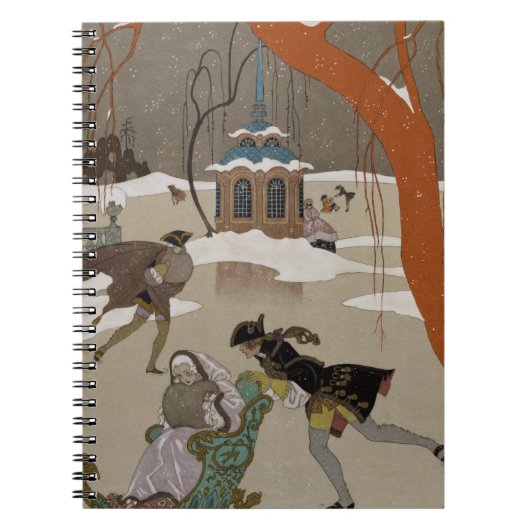 ijsschaatsen op het meer van de diepvries notitieboek (Voorkant)