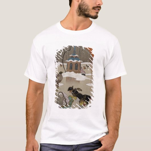 ijsschaatsen op het meer van de diepvries t-shirt (Voorkant)