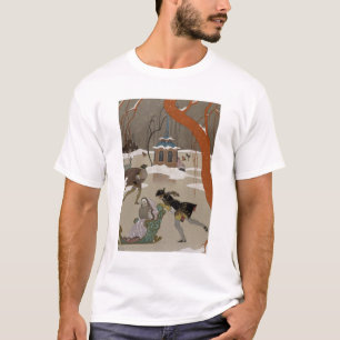 ijsschaatsen op het meer van de diepvries t-shirt