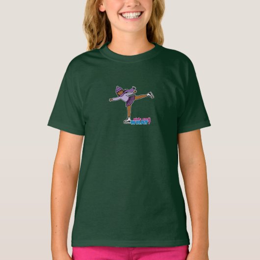 ijsschaatsen - Paars T-shirt (Voorkant)