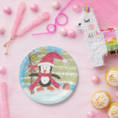 IJsschaatsen, pinguïn, bord (Feest)