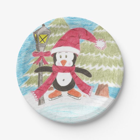 IJsschaatsen, pinguïn, bord (Voorkant)