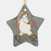IJsschaatsen Polar Beer Holiday Ornament (Links)