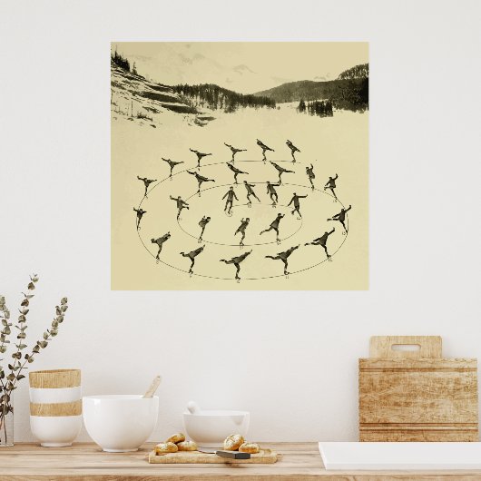 ijsschaatsen poster (Keuken)