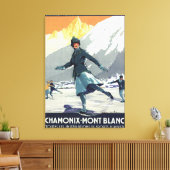 IJsschaatsen - Poster van de Olympische Promo PLM Canvas Afdruk (Insitu (Woonkamer))