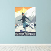 IJsschaatsen - Poster van de Olympische Promo PLM Canvas Afdruk (Insitu (Houten vloer))