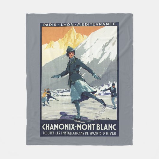 IJsschaatsen - Poster van de Olympische Promo PLM Fleece Deken (Voorkant)