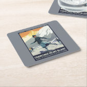 IJsschaatsen - Poster van de Olympische Promo PLM Kartonnen Onderzetters (Schuin)