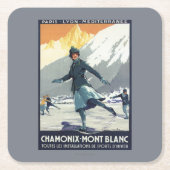 IJsschaatsen - Poster van de Olympische Promo PLM Kartonnen Onderzetters (Voorkant)