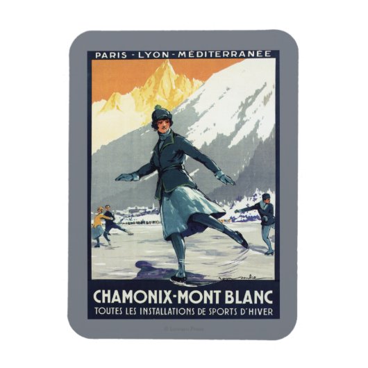 IJsschaatsen - Poster van de Olympische Promo PLM Magneet (Verticaal)