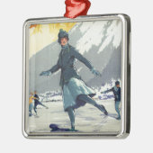 IJsschaatsen - Poster van de Olympische Promo PLM Metalen Ornament (Links)