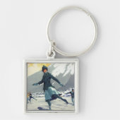 IJsschaatsen - Poster van de Olympische Promo PLM Sleutelhanger (Voorkant)
