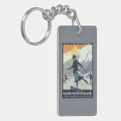 IJsschaatsen - Poster van de Olympische Promo PLM Sleutelhanger (Voorkant Links)