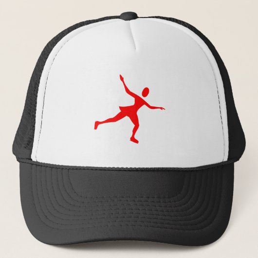 ijsschaatsen - rood trucker pet (Voorkant)