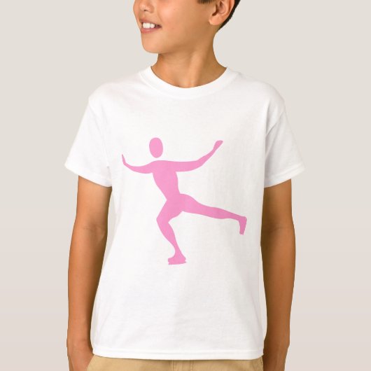 ijsschaatsen - Roze T-shirt (Voorkant)