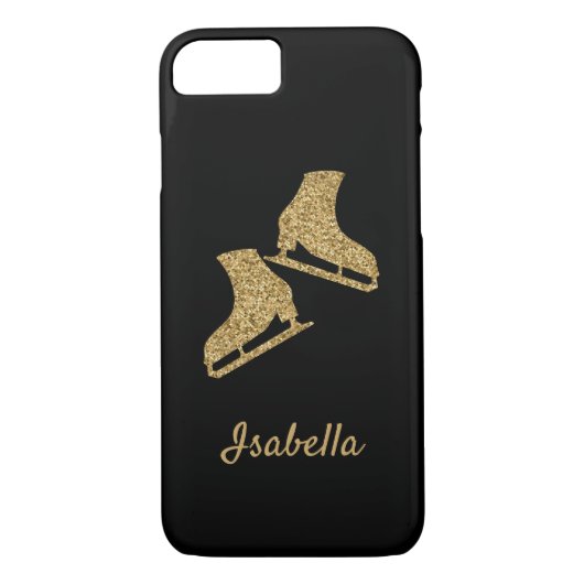 IJsschaatsen schaats gouden glitter Case-Mate iPhone Case (Achterkant)