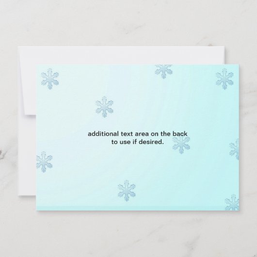 IJsschaatsen Schaats Verjaardagsfeest Uitnodiging (Achterkant)