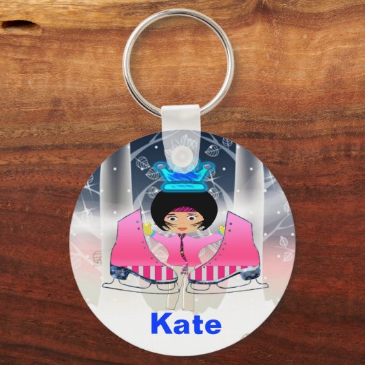 ijsschaatsen Sleutelhanger (Voorkant)