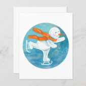 IJsschaatsen Sneeuwman Letter (Voorkant / Achterkant)