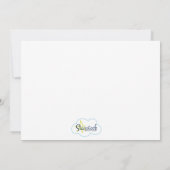 ijsschaatsen, sneeuwvlokken, invitatie kaart (Achterkant)