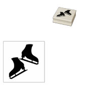 Ijsschaatsen stempel figuur schaatsen paar (Gestempeld)