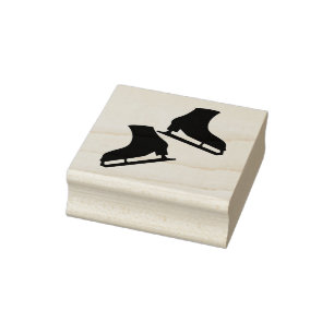 Ijsschaatsen stempel figuur schaatsen paar