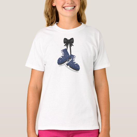 ijsschaatsen, tekenschaatsen, staarten, Schaatsen T-shirt (Voorkant)