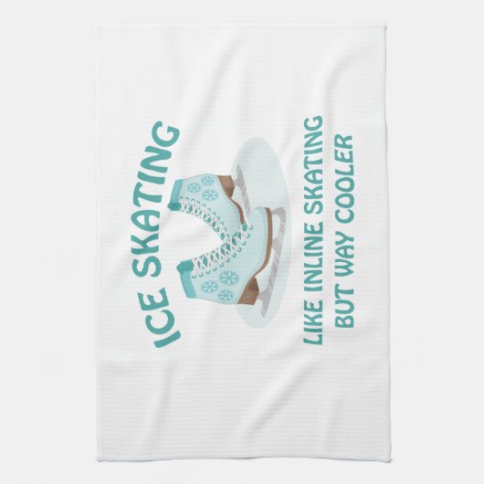 ijsschaatsen theedoek (Verticaal)