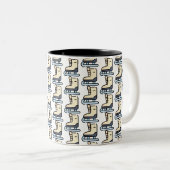 ijsschaatsen tweekleurige koffiemok (Voorkant rechts)