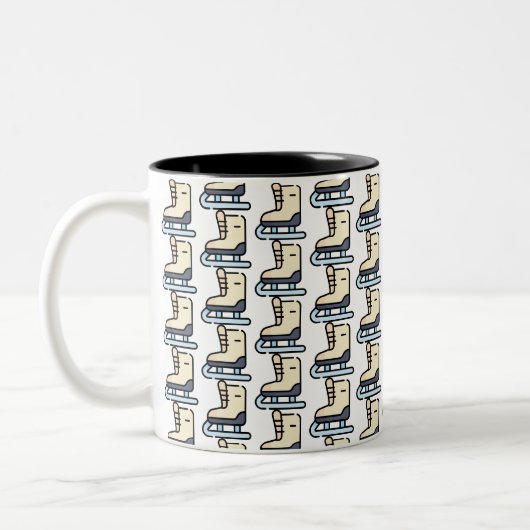 ijsschaatsen tweekleurige koffiemok (Links)