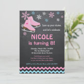 ijsschaatsen uitnodigen/ijsschaatsen uitnodigen kaart (Staand voorkant)