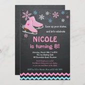 ijsschaatsen uitnodigen/ijsschaatsen uitnodigen kaart (Voorkant / Achterkant)