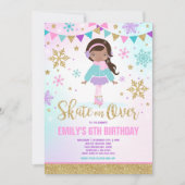 ijsschaatsen Uitnodiging ijsschaatsen Gold (Voorkant)