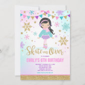 ijsschaatsen Uitnodiging ijsschaatsen Gold (Voorkant)