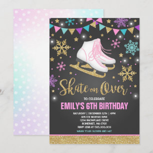 ijsschaatsen Uitnodiging ijsschaatsen Gold