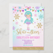 ijsschaatsen Uitnodiging ijsschaatsen Gold (Voorkant)