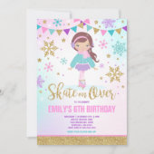 ijsschaatsen Uitnodiging ijsschaatsen Gold (Voorkant)