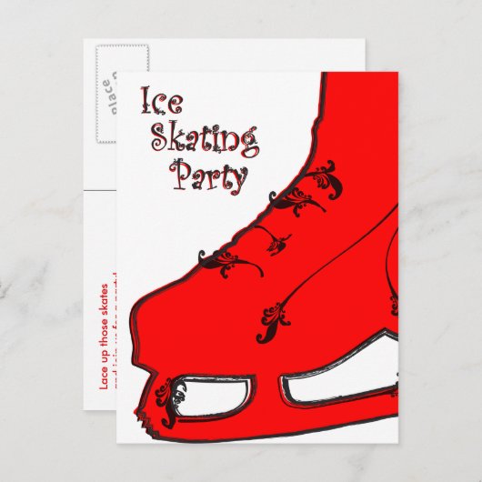 ijsschaatsen , uitnodiging van paisley (Voorkant / Achterkant)