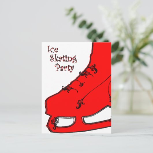 ijsschaatsen , uitnodiging van paisley (Staand voorkant)