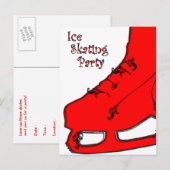 ijsschaatsen , uitnodiging van paisley briefkaart (Voorkant / Achterkant)