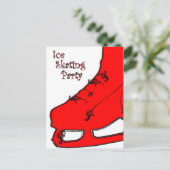 ijsschaatsen , uitnodiging van paisley briefkaart (Staand voorkant)