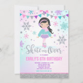 ijsschaatsen Uitnodigingsijsschaatsen Zilver Kaart (Voorkant)