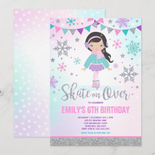 ijsschaatsen Uitnodigingsijsschaatsen Zilver Kaart