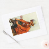 ijsschaatsen van 1915 rechthoekige sticker (Envelop)