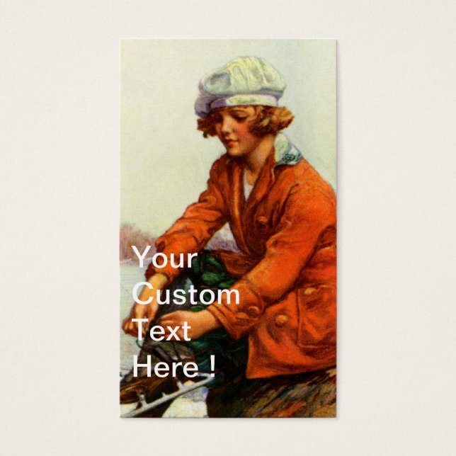 ijsschaatsen van 1915 visitekaartjes (Voorkant)