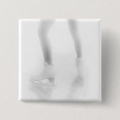 ijsschaatsen vierkante button 5,1 cm (Voorkant)