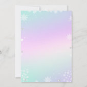 IJsschaatsen Winter Twin Birthday Schaats op over Aankondiging (Achterkant)